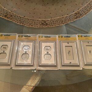 NEW Hampton Bay Ascher Brushed Nickel Lot of 5 Fancy Quality Wall Plates
